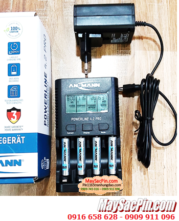 Ansman Powerline 4.2Pro _Bộ sạc 4viên pin AAA, Kèm 4 pin sạc Ansman Mignon AAA1100mAh 1.2v